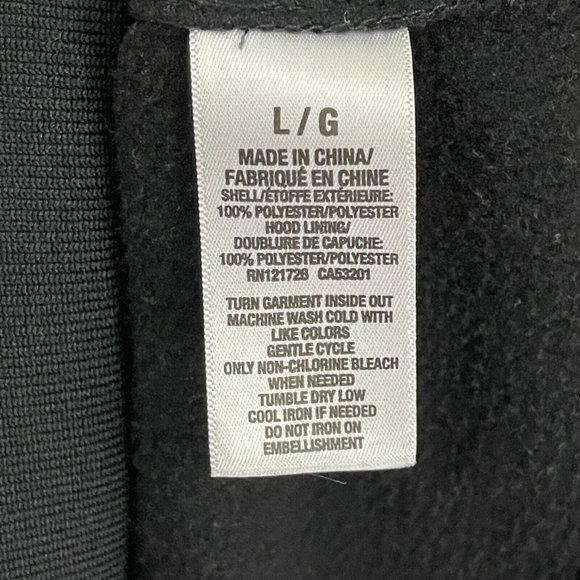 Aeropostale A87 Black Hoodie Quarter Zip Activewear Men's Size Large - Picture 8 of 8